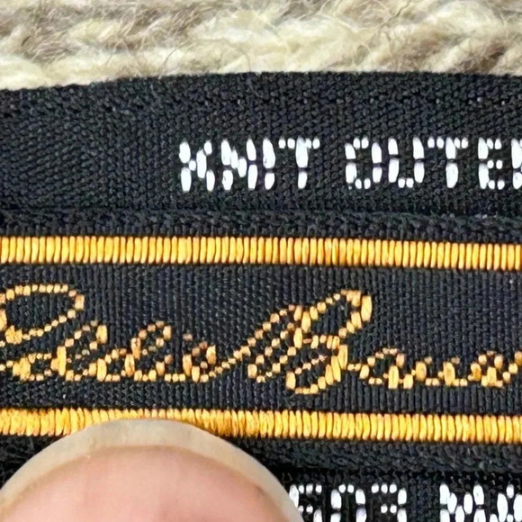 Eddie Bauer Beige with Black Design Scarf - Picture 3 of 3